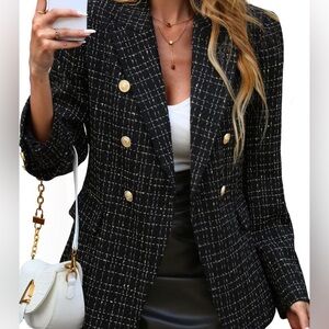 Mina Self Tweed Blazer‎
